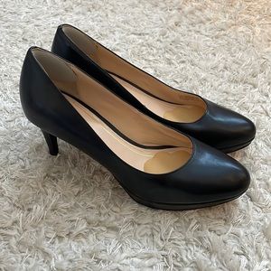 Cole Haan black leather high heels pumps 9B